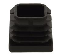 Amig - Embout intérieur carré | Mod. 661 | 25 mm | Protection pour Pieds de Table, chaises, béquilles et bâtons | Idéal pour protéger Le Sol Contre Les Rayures | Polyéthylène Noir