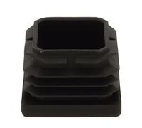 Amig - Embout intérieur carré | Mod. 661 | 30 mm | Protecteur pour Pieds de Table, chaises, béquilles et bâtons | Idéal pour protéger Le Sol Contre Les Rayures | Polyéthylène Noir