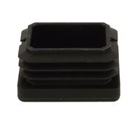 Amig - Embout intérieur rectangulaire | Mod. 662 | 40 x 20 mm | Protection pour Pieds de Table, chaises, béquilles et bâtons | Idéal pour protéger Le Sol Contre Les Rayures | Polyéthylène Noir