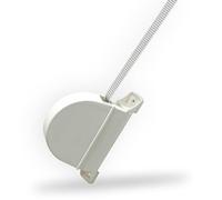 Amig - Enrouleur pour Volets extérieurs sur fenêtres battantes | Enrouleur en Plastique | avec Courroie Blanche rayée Noire de 14 mm | Boîtier ou boîte en Blanc | Dimensions : 3,5 x 17,4 x 12,5 cm