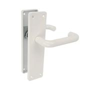 Amig - Ensemble de 2 Poignées de Porte avec Serrure en Aluminium, Design Élégant | Durabilité Élevée | Installation Facile, Blanc, Aluminium