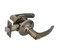 Amig - Ensemble de poignées | Poignées avec loquet carré | Pour portes de passage | Zamak | Serrure d'entrée 60/70 mm incluse | Pour portes en bois d'une largeur de 35 à 45 mm | Cuir