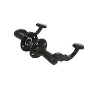 Amig - Ensemble De Poignées | Rond | Rosette 60 mm Ø | Carré 8 mm | Idéal Pour Tous Types De Portes Intérieures | Plaque En Acier Et Poignée En Zamak Noir