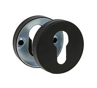 Amig - Entrée de Clé pour Poignées - Rosace Ronde Mod. 3RX 53 mm - Cache-serrure Compatible avec Cylindre Europrofil - Acier Inoxydable Noir