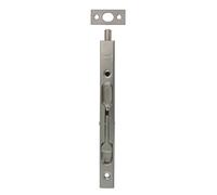 Amig - Épingle À Mortaise | 200 × 17 mm | Idéal Pour Les Portes Intérieures En Bois | Fermeture Automatique Verticale | Boulon De Sécurité | Acier Argenté Mat