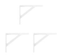 Amig - Équerre d'étagère murale | Console pour étagère | Support étagère en Acier | Coleur: Blanc | Dimensions: 250 x 150 | Poids max.: 320 kg (Lot de 3)