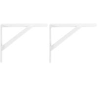 Amig - Équerre d'étagère murale | Console pour étagère | Support étagère en Acier | Coleur: Blanc | Dimensions: 300 x 225 | Poids max.: 260 kg (Lot de 2)