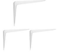 Amig - Équerre d'étagère murale | Console pour étagère | Support étagère en Acier | Coleur: Blanc | Dimensions: 300 x 250 | Poids max.: 30 kg (Lot de 3)