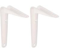 Amig - Équerre d'étagère murale | Console pour étagère | Support étagère en Acier | Coleur: Blanc | Dimensions: 300 x 250 | Poids max.: 30 kg (Lot de 2)