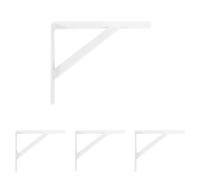 Amig - Équerre d'étagère murale | Console pour étagère | Support étagère en Acier | Coleur: Blanc | Dimensions: 400 x 275 | Poids max.: 225 kg (Lot de 4)