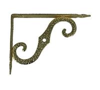 Amig - Équerre d'étagère murale | Console pour étagère | Support étagère en Acier | Coleur: Laiton Verni | Dimensions: 150 x 115 | Poids max.: 90 kg