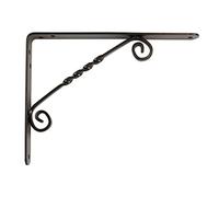 Amig - Équerre d'étagère murale | Console pour étagère | Support étagère en Acier | Coleur: Noir | Dimensions: 250 x 200 | Poids max.: 60 kg