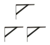 Amig - Équerre d'étagère murale | Console pour étagère | Support étagère en Acier | Coleur: Noir | Dimensions: 400 x 275 | Poids max.: 225 kg (Lot de 3)