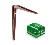 Amig - Équerre en acier - Polyvalent et résistant - Facile à installer - Fixation sûre pour meubles et machines - Enjoliveur de porte, marron, 300 x 250 mm (12" x 10")