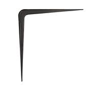 Amig - Équerre en acier pour étagères - Supporte jusqu'à 40 kg - Installation facile - Utilisation à la maison et au bureau - Finition noire, neutre, 350 x 300 mm (14'' x 12'')