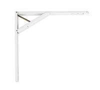 Amig - Équerre pliante d'étagère murale | Console pour étagère | Support étagère en Acier | Coleur: Blanc | Dimensions: 300 x 270 | Poids max.: 75 kg