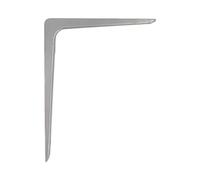 Amig - Équerre pour étagères murales | Support métallique pour tablettes | Palomilla pour étagères | Support | Acier | Couleur Gris Métallisé | Dimensions : 250x200 mm | Poids max. recommandé : 45 Kg