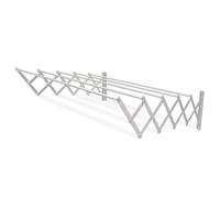 Amig - Étendoir à Linge rétractable | Séchoir Linge Mural en Aluminium | Sèche Linge Pliable | Corde à Linge | Séchoir Extensible | Dimensions: 120 x 14 x 3 cm | Finition INOX