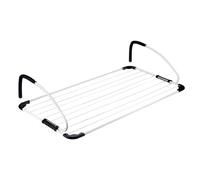 Amig - Étendoir pour Balcon ou terrasse Mod. Aeria ClipAir - Acier et polypropylène - Séchoir à Linge - Installation sans Outils - 10m d’Espace d’étendage - 105x55x25 cm - Couleur Blanc/Noir