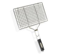 Amig - Fireplus Barbecue Grill | Double Grille en Acier Inoxydable | Avec Poignée en Caoutchouc Antidérapante | Avec Verrouillage de Sécurité | Dimensions: 32x21,5cm