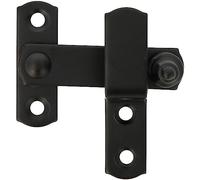 Amig - Fléau pour contrevent avec rabat - fermeture de sécurité pour fenêtres - noir - ferrures pour jardin et extérieur - acier - dimensions : 60 x 46 mm| Style : rustique.
