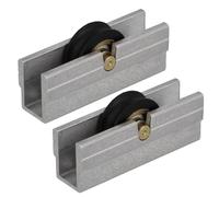 Amig - Galet pour fenêtre coulissante - Lot de 2 unités - Dimensions 39 x 14 mm - Boîtier métallique et roulement à billes - Conçu pour fenêtres coulissantes - Aluminium - Mod. COR22