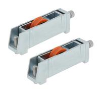 Amig - Galet pour fenêtre coulissante - Lot de 2 unités - Dimensions 75 x 25 mm - Boîtier métallique réglable - Roulement à billes - Conçu pour fenêtres coulissantes - Acier zingué - Mod. COR27