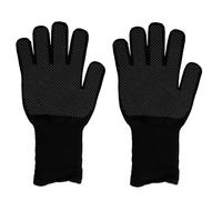 Amig - Gants Thermiques pour Barbecue - 34 x 18 cm - Noir - Fibre d'Aramide - Résistants à la Chaleur - Protection Thermique sur Gril et Four - Bon Manipulation Confortable en Cuisine - Mod. AM15