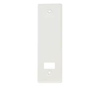 Amig - Garniture ou cache en aluminium finition en blanc pour enrouleur de volets roulants | Dimensions : 22,2 x 6,5 cm | Distance entre vis 17 cm | Épaisseur 0,5 mm