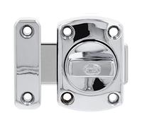 Amig - Goupille De Jante | 40x56 mm | Portes D'Entrée En Bois Idéales | Fermeture Cylindrique Rotative | Loquet Pour Salle De Bain, Chambre Ou Bureau | Boulon De Sécurité | Zamak Argent Brillant