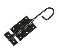 Amig - Goupille de suralimentation | Loquet de porte | Verrouillage robuste | Acier | Couleur : noir | 250 x 80 x Ø5,5 mm | Vis incluses
