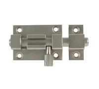 Amig - Goupille de suspension pour portes Mod.700 | 40 x 37 mm | Loquet de sécurité pour fermeture horizontale ou verticale | En laiton avec finition chrome mat | Comprend des tirefonds