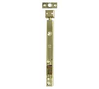 Amig - Goupille pour porte Mod.400 | Loquet de sécurité pour fermeture verticale | Idéal pour portes à double lame | En acier laitonné | Dimensions : 110 x 16 mm