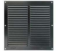 Amig - Grille Carrée en Aluminium | Grilles de Ventilation pour Sortie d'Air | Idéale pour Plafond de Cuisine et Salle de Bain | Dimensions 200 x 200 mm | Couleur Noire