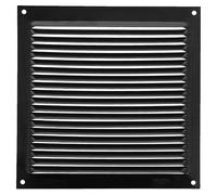 Amig - Grille Carrée en Aluminium | Grilles de Ventilation pour Sortie d'Air | Idéale pour Plafond de Cuisine et Salle de Bain | Dimensions 170 x 170 mm | Couleur Noire