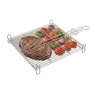 Amig - Grille de Barbecue - 50 x 50 cm - Fabriquée en Acier Résistant à la Corrosion - Retour Uniforme Idéal pour Griller Viandes et Légumes - Mod. AM25