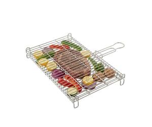 Amig - Grille de Barbecue - 65 x 40 cm - Fabriquée en Acier Résistant à la Corrosion - Retour Uniforme Idéal pour Griller Viandes et Légumes - Mod. AM26