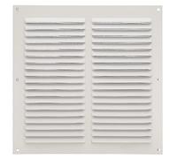 Amig - Grille de ventilation - Grille avec moustiquaire - Idéale pour aération intérieure - 200 x 200 mm - Aluminium - Blanc