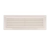 Amig - Grille de ventilation - Grille rectangulaire avec moustiquaire - Idéale pour aération intérieure - 260 x 90 mm - Plastique - Blanc