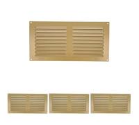Amig - Grille de ventilation rectangulaire en Aluminium | Grilles d'aération pour sortie d'air | Idéal pour plafond de cuisine et de salle de bain | Dimensions : 150 x 300 mm | Couleur: Dorée