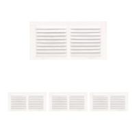 Amig - Grille de ventilation rectangulaire en Aluminium | Grilles d'aération pour sortie d'air | Idéal pour plafond de cuisine et de salle de bain | Dimensions : 100 x 200 mm | Couleur: Blanc
