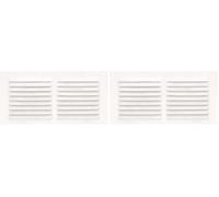 Amig - Grille de ventilation rectangulaire en Aluminium | Grilles d'aération pour sortie d'air | Idéal pour plafond de cuisine et de salle de bain | Dimensions : 100 x 200 mm | Couleur: Blanc