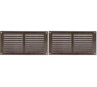 Amig - Grille de ventilation rectangulaire en Aluminium | Grilles d'aération pour sortie d'air | Idéal pour plafond de cuisine et de salle de bain | Dimensions : 100 x 200 mm | Couleur: Wengue