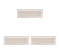 Amig - Grille de ventilation rectangulaire en Plastique avec moustiquaire | Grilles d'aération pour sortie d'air | Idéal pour plafonds | Dimensions : 260 x 90 mm | Couleur: Blanc (Lot de 3)