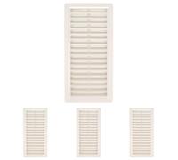 Amig - Grille de ventilation rectangulaire en Plastique avec moustiquaire | Grilles d'aération pour sortie d'air | Idéal pour plafonds | Dimensions : 200 x 120 mm | Couleur: Blanc (Lot de 4)