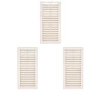 Amig - Grille de ventilation rectangulaire en Plastique avec moustiquaire | Grilles d'aération pour sortie d'air | Idéal pour plafonds | Dimensions : 200 x 120 mm | Couleur: Blanc (Lot de 3)