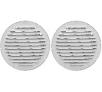 Amig - Grille de ventilation ronde en Aluminium avec moustiquaire | Grilles d'aération pour sortie d'air | Idéal pour plafond de cuisine et de salle de bain | 12 cm de diamètre | Couleur: Blanc