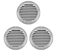 Amig - Grille de ventilation ronde en Aluminium avec moustiquaire | Grilles d'aération pour sortie d'air | Idéal pour plafond de cuisine et de salle de bain | 8 cm de diamètre | Couleur: Argent