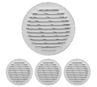 Amig - Grille de ventilation ronde en Aluminium avec moustiquaire | Grilles d'aération pour sortie d'air | Idéal pour plafond de cuisine et de salle de bain | 12 cm de diamètre | Couleur: Blanc
