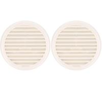 Amig - Grille de ventilation ronde en Plastique avec moustiquaire | Grilles d'aération pour sortie d'air | Idéal pour plafond de cuisine et salle de bain | Dimensions : Ø136 x 30 mm | Couleur: Blanc
